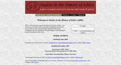 Desktop Screenshot of historyofethics.org