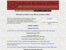 Tablet Screenshot of historyofethics.org